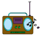 Dibujo Radio cassette 2 pintado por nathalia
