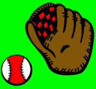 Dibujo Guante y bola de béisbol pintado por juancruz