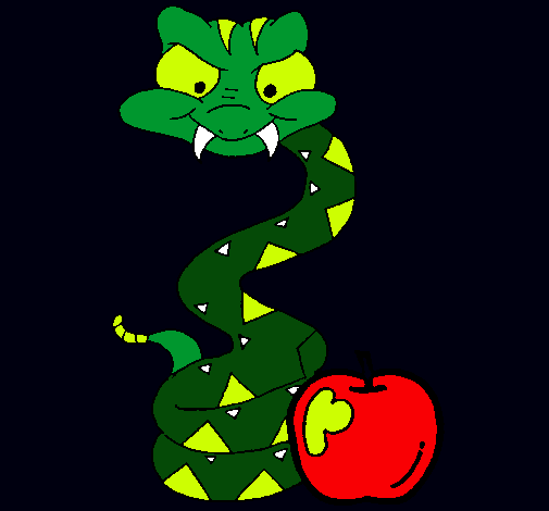 Serpiente y manzana