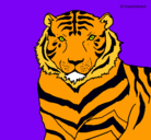 Dibujo Tigre pintado por july