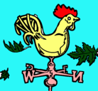 Dibujo Veletas y gallo pintado por alicia