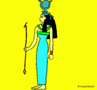 Dibujo Hathor pintado por ros