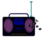 Dibujo Radio cassette 2 pintado por oscar