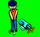 Dibujo Jugador de golf II pintado por veronica