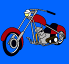 Dibujo Moto pintado por chopperr