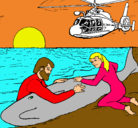 Dibujo Rescate ballena pintado por paulina*