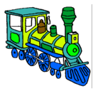 Dibujo Tren pintado por bruno