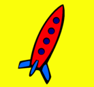 Dibujo Cohete II pintado por caco