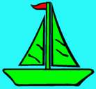 Dibujo Barco velero pintado por fernanda