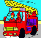 Dibujo Coche de Bomberos pintado por AMAYA