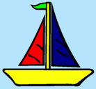 Dibujo Barco velero pintado por nydia