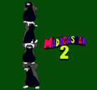 Dibujo Madagascar 2 Pingüinos pintado por nahiara5aos