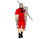 Dibujo Soldado romano pintado por mahaim