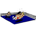 Dibujo Lucha en el ring pintado por xisco
