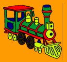 Dibujo Tren pintado por pengo