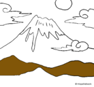 Dibujo Monte Fuji pintado por Miqui