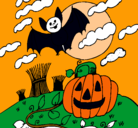 Dibujo Paisaje de Halloween pintado por jake