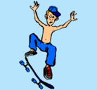 Dibujo Skater pintado por stephany
