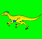 Dibujo Velociraptor pintado por IRAD