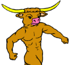 Dibujo Cabeza de búfalo pintado por vicente