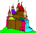 Dibujo Castillo medieval pintado por ismael