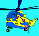 Dibujo Helicóptero al rescate pintado por jaime