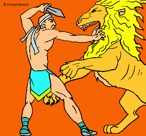 Gladiador contra león