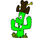 Dibujo Cactus con sombrero pintado por LYSSETH