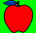 Dibujo manzana pintado por alondra