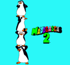 Dibujo Madagascar 2 Pingüinos pintado por MARIANGEL