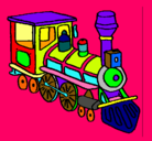 Dibujo Tren pintado por cinthia