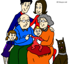 Dibujo Familia pintado por claudia