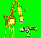 Dibujo Madagascar 2 Melman pintado por MARCOS