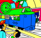 Dibujo Estación de ferrocarriles pintado por Eduardo