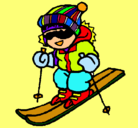 Dibujo Niño esquiando pintado por RICK