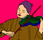 Dibujo Violinista pintado por abigail