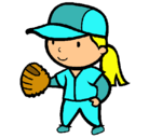 Dibujo Jugadora de béisbol pintado por laiaolayamonclus
