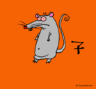 Dibujo Rata pintado por gustavo