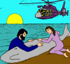 Dibujo Rescate ballena pintado por nereagimenez