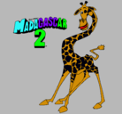 Dibujo Madagascar 2 Melman pintado por marti
