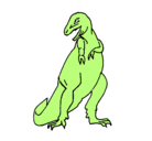 Dibujo Tiranosaurios rex pintado por catalina