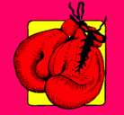 Dibujo Guantes de boxeo pintado por noelia
