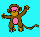 Dibujo Mono pintado por ronaldo