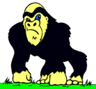Dibujo Gorila pintado por dejason