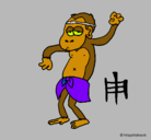 Dibujo Mono  pintado por guiomar