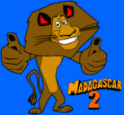 Dibujo Madagascar 2 Alex pintado por GabrielBello