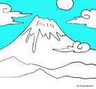 Dibujo Monte Fuji pintado por Manrique