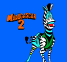 Dibujo Madagascar 2 Marty pintado por alejandro
