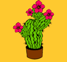 Dibujo Flores de cactus pintado por naiarasasieta