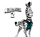 Dibujo Madagascar 2 Marty pintado por uil
